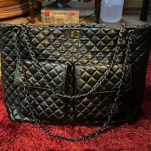 Black bag with chain straps